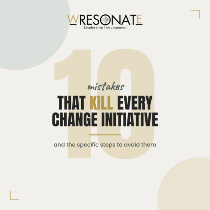Cover of the guide: 10 Mistakes That Kill Every Change Initiative